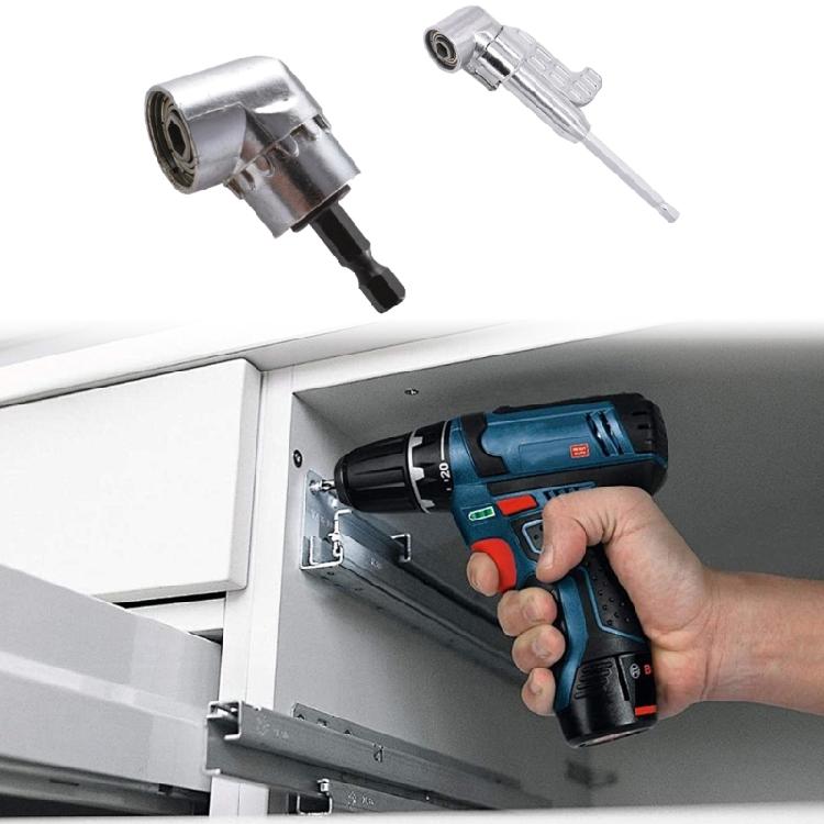 Драйвер с прямым углом 105 градусов для сверления и закручивания, мощная отвертка, насадка-адаптер для дрели с шестигранным хвостовиком 1/4 дюйма