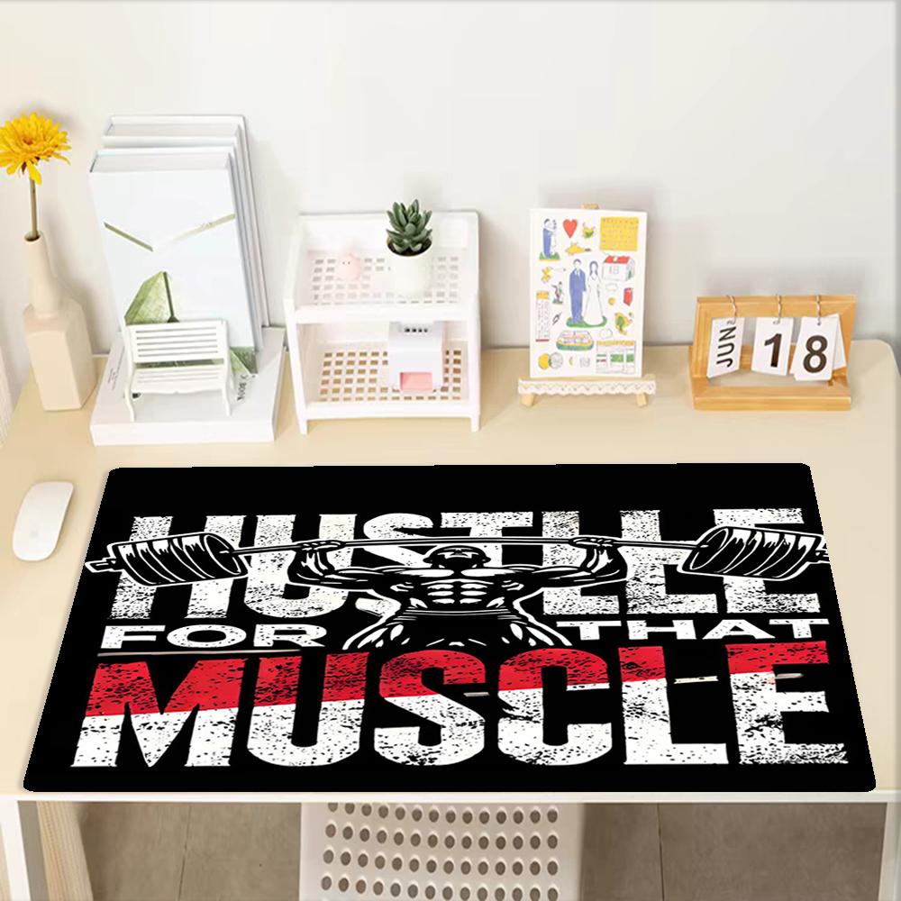 weightlifting Theme Mouse Pad, Non Slip Rubber Base, Multifunctional Office & Home Decor, Perfect for Workspace Personalization.
