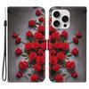 Кожаный чехол-подставка для iPhone 16 Pro Max с принтом в виде кошелька и ремешком на запястье
