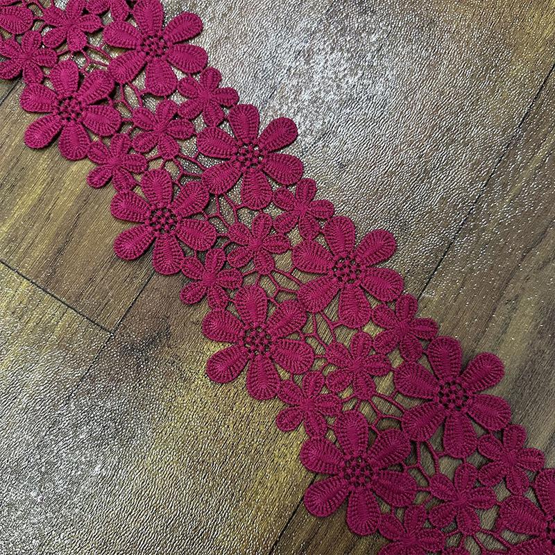 2Yards Exquisite Lace Cotton Embroidery Ribbon Lace Trim Skirt Sewing Accessories Clothing Decorative Materials High Quality New