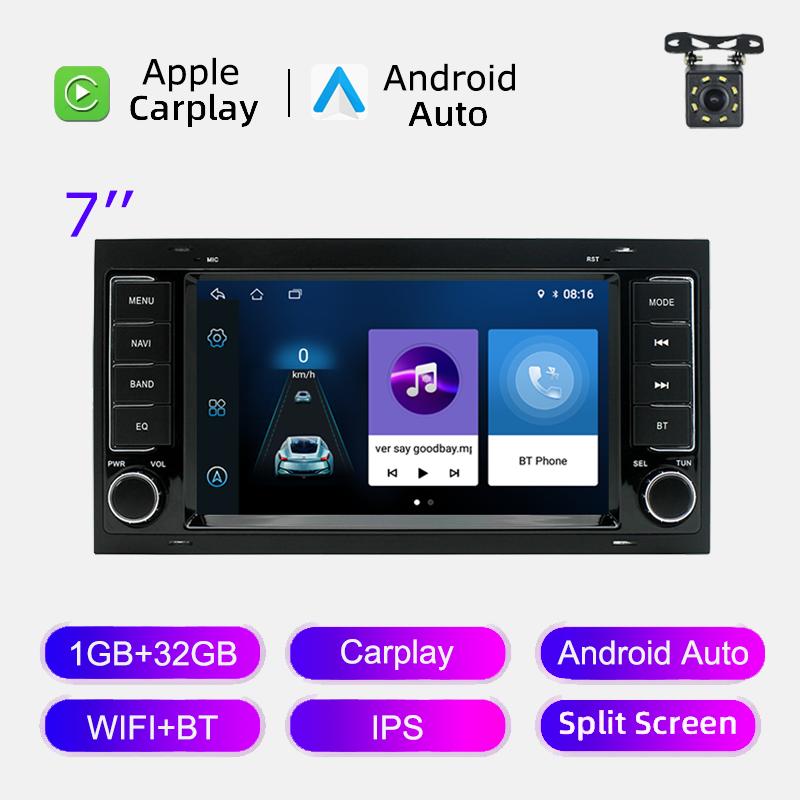 2Din 7-дюймовый Android-радио для Volkswagen Touareg Transporter T5 Multivan 2004-2011 гг., мультимедийный проигрыватель с GPS-навигацией, головное устройство