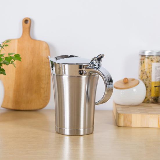 500/750 мл Соусник с крышкой и ручкой Герметичный Двойная изоляция Соусник из пищевой нержавеющей стали для соуса