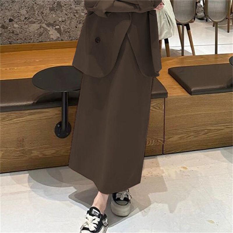 Осень 2025 Свежий Элегантный Костюм-двойка: Костюм: приталенный жакет и юбка миди