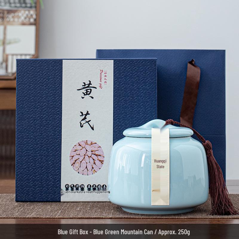 Ceramic Sealed Jar Gift Box - 100g/200g Wild Astragalus and Huangjing Slices