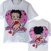 НОВЫЙ Betty Boop Прорывной Глэм Сердце 1989 Белая Футболка Репринт