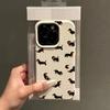 Креативный Минималистичный Чехол из Белого Матового ТПУ с Таксой Для iPhone 17 Air 16 15 14 13 12 11 Pro Max 17Pro X XS XR 16E Защитная Крышка Funda