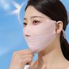 Face Guard Seamless Breathable Holes Design Sunscreen 3D Slim Design Face Guard UPF 50 Breathable Ice Silk Fabric Face Protector