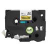 36mm Label Maker Laminated Label Tape Fit for Brother PT-9700PC PT-9800PCN PT-3600Black On Yellow