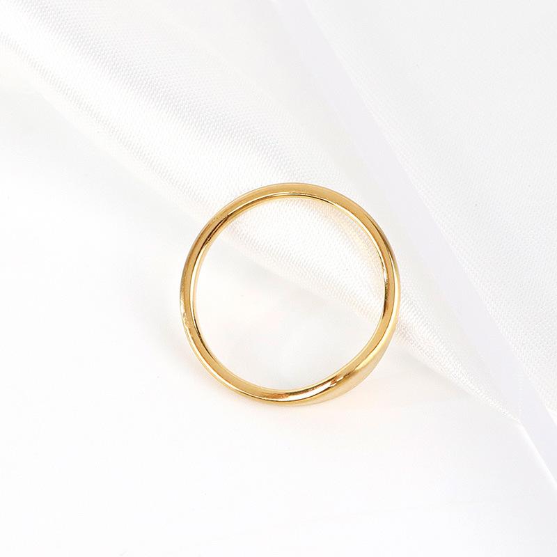 Простое геометрическое тонкое круглое кольцо, кольцо с вакуумным напылением из титановой стали, женские модные аксессуары высокого класса