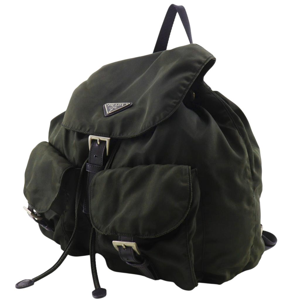 PRADA Backpack Daypack khaki Nylon Women Used