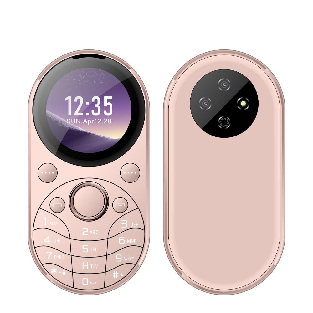 Mini Oval Small Phone, Dual SIM GSM 1.39-inch Screen Speed Dial Vibrating Frequency Modulation Radio Type-c