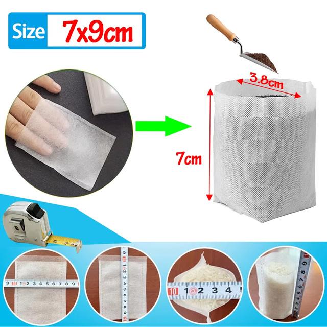 100 штук Биоразлагаемые нетканые мешки для выращивания рассады