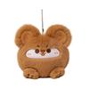 Panda Animal Doll Pendant Butter Bear Puppy Plush Keyring Animal Plush Toy Keychain  Bag Pendant
