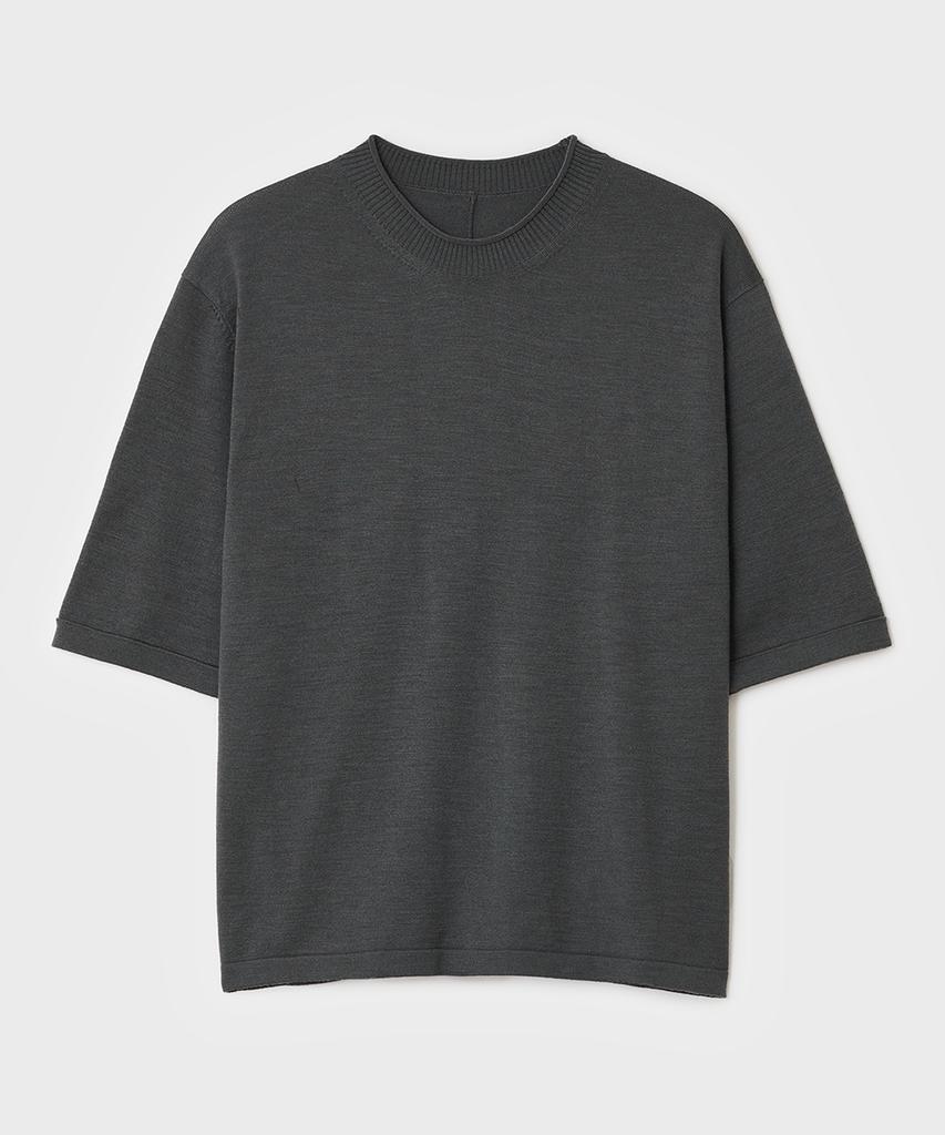 Серый короткий вязаный пуловер Bellie City