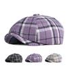 Осенне-зимняя клетчатая восьмиугольная шляпа, женская винтажная шляпа, шляпа газетчика для мужчин, шерстяной берет, шляпы художников в стиле Гэтсби, Gorro Hombre Boina