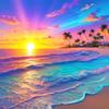 Набор для алмазной живописи «Пляжный пейзаж на закате» 5D, украшение для дома своими руками для начинающих и взрослых, круглая полная алмазная живопись на холсте
