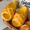 Creative Pineapple Bread Slippers Women's Summer Feet Feeling Soft Thick Sole Anti Slip Home Cool Slippers Ins