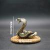 Brass Zodiac Snake Tea Table Tea Pet Cobra Small Copper Piece Bronze Carving Hand Handle Piece Office Desktop Decoration