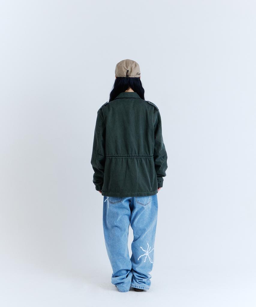 PARADIGMFILM [Ep.03] Washed Leather Mix Field Jacket (Khaki)