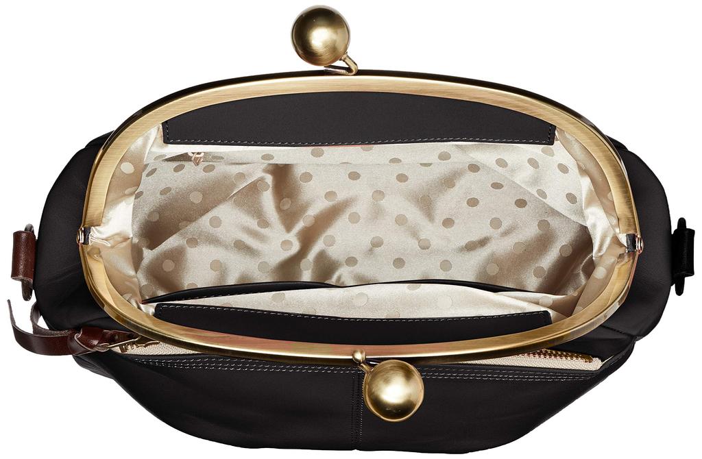 Genuine Leather Shoulder Bag Shoulder Clasp Cowhide Made In Japan Black [Laissez-faire] Q's Women's