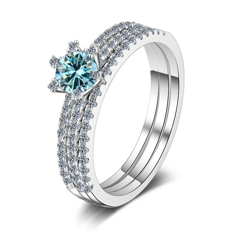 Bague Ringen Кольцо Eternity D Цвет Муассанит Стерлинговое Серебро с Платиновым Покрытием Обручальное Кольцо Муассанит Обручальное Кольцо