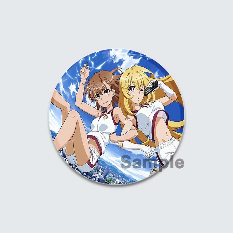 32/44/58 мм A Certain Scientific Railgun HD Брошь Значок Аниме Мультяшная Фигурка Мисака Микото/Ваннай Кинухо Круглые Демонстрационные Булавки Ювелирные Изделия Подарки