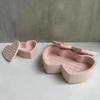 1 Pcs Heart Shaped Jewelry Storage Tray Gypsum Molds Love Grid Storage Box Silicone Mold Kitchen Baking Chocolate Mould