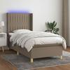 VidaXL Slatted Bed Base with Mattress and LED, Upholstered Bed, Single Bed, Adult Bed for Interior Bedroom, 3139017