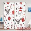 2pcs,Curtains Cute Christmas Rudolph Hat Gift (3) Modern Modern Curtains Durable Polyester Curtains Versatile All Use for