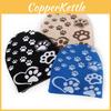 Hat Knit Acrylic With Paw Print Design For Casual Winter Wear And Sports Outdoor