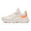 Li Ning Flow Cloud прочные дышащие нескользящие низкие спортивные повседневные туфли женские кроссовки белые оранжевые AGLT030-4