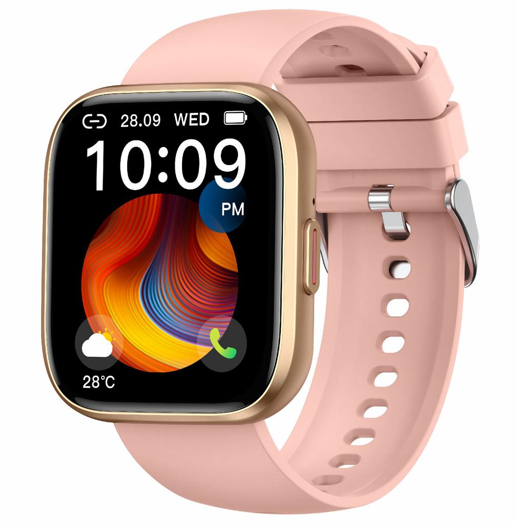 P114 Смарт-часы с 1,85-дюймовым экраном и поддержкой Bluetooth-звонков, мониторингом здоровья и стильным спортивным дизайном