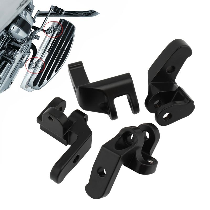 Motorcycle Black Driver Floorboard Relocation Brackets Kit For Harley Touring Road Electra Street Glide Road King Trike 97-2016