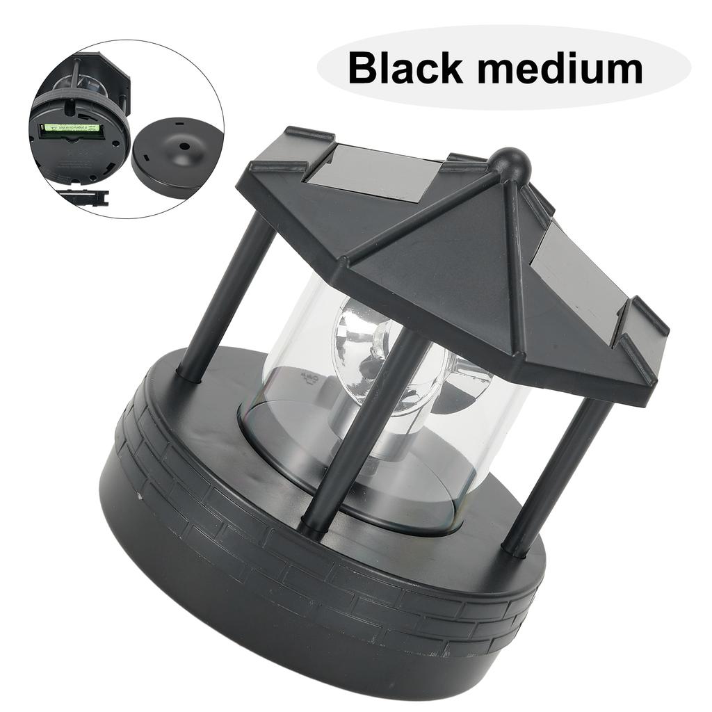 Садовый дворик Светодиодный солнечный маяк Газонный светильник Уличный водонепроницаемый уличный фонарь Вращающийся маяк-рокарий Декоративные огни