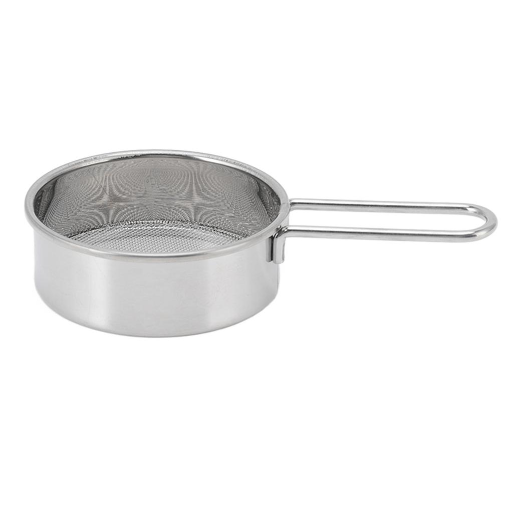 Flour Sieve Strainer 304 Stainless Steel Lightweight Easy Cleaning Ergonomic Handle Mesh Round
