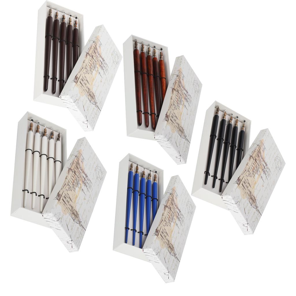 Деревянная ручка перьевая ручка для домашнего офиса искусство живопись каллиграфия перьевая ручка набор подарочный