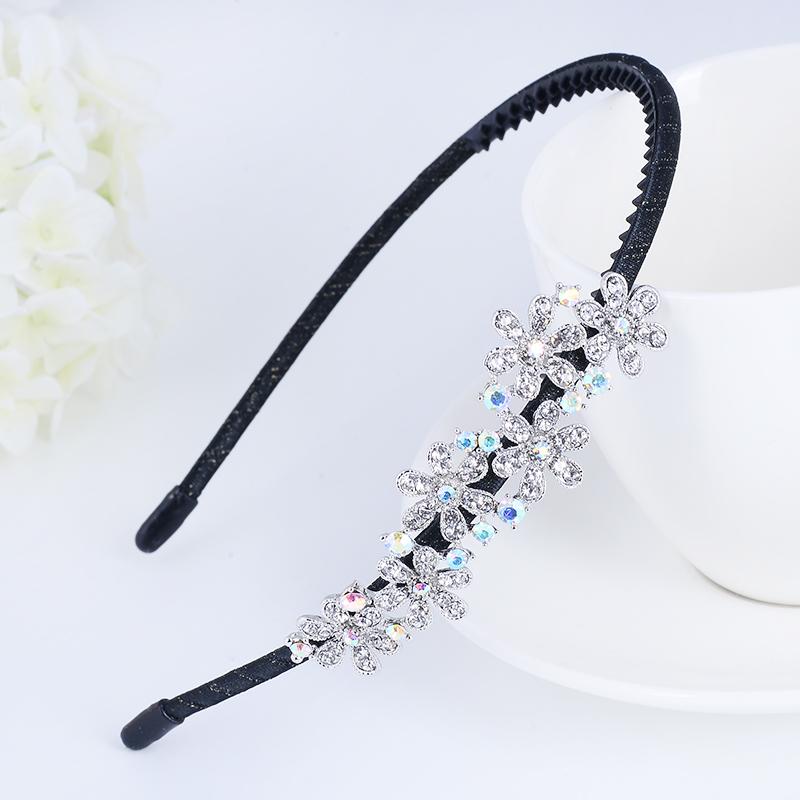 EASYA Новые Простые Ручной Работы Повязки на Голову с Бантиком-Бабочкой для Женщин и Девочек Модные Аксессуары для Волос с Кристаллами и Стразами в Виде Цветка Ювелирные Изделия