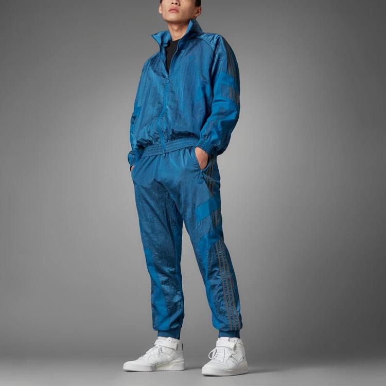 adidas Оригинальные свободные спортивные брюки с трилистником, синяя версия, мужские брюки HD2243