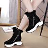 2024 Wedge Shoes Women Suede Snow Boots Warm Plush Slip-on Zipper 2024 Woman Winter Women's Shoes Mid-Calf Ladies Platform Booties