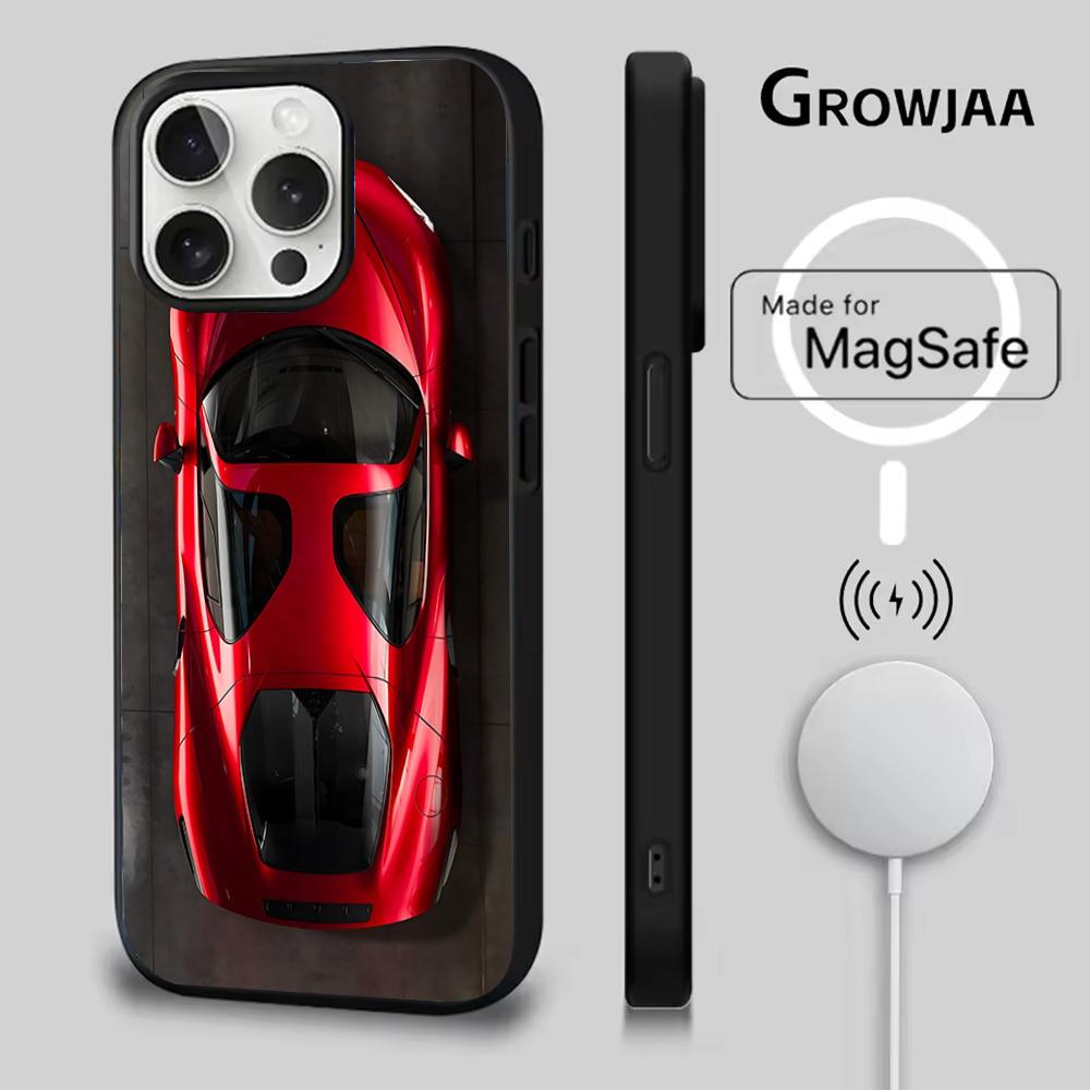 AlfaeS Cool R-RomeoS-S Car Phone Case For iPhone 16e,16,15,14,13,12,11,Plus,Pro,Max,Mini Magsafe Magnetic Wireless Charging