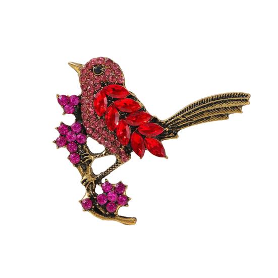 Брошь в форме птицы, сверкающие искусственные кристаллы, сороки, булавка на лацкан, ретро, благородная птица, шарф, брошь, свадебные украшения, подарок