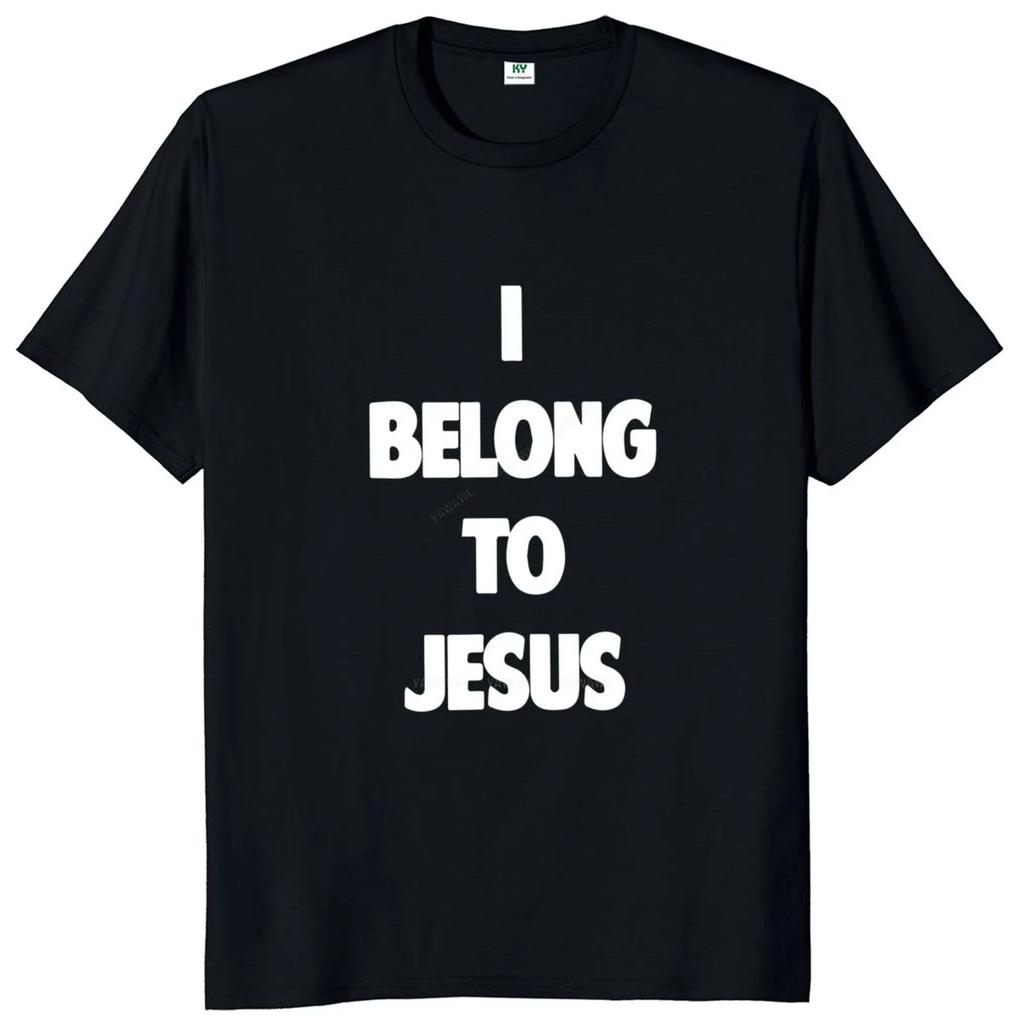 Unisex T Shirt New Kaka I Belong To Jesus Letter Top Boys Tee Clothing Streetwear Loose Casual Short Sleeve Trendy Unisex