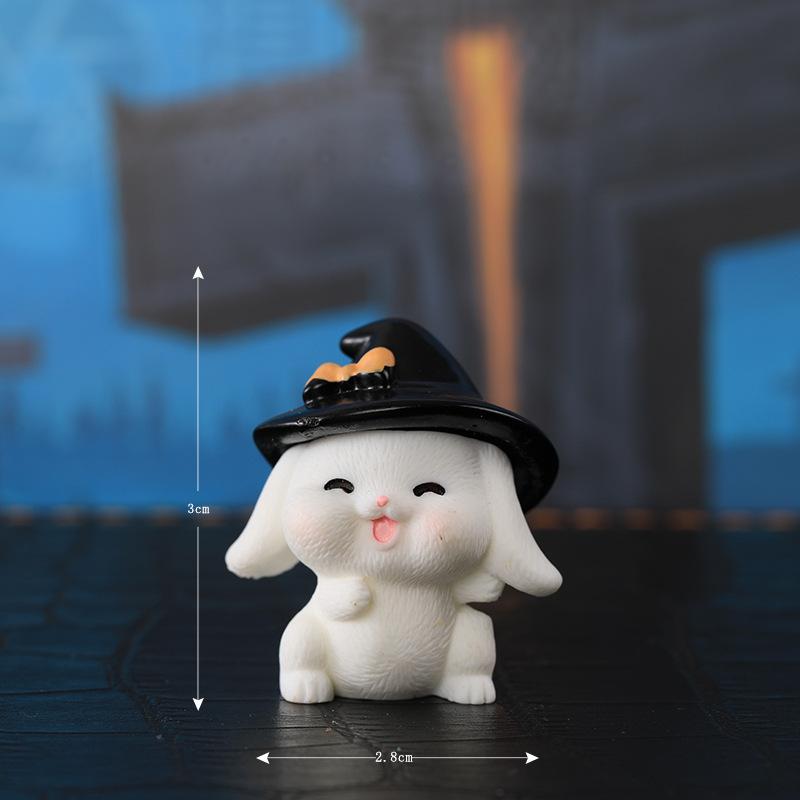 Halloween Small Decorative Items Micro-landscape Bonsai Succulent Decoration Rabbit Micro-landscape Resin Accessories
