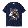 Unisex 90s American Rock Band Korn Vintage Gothic Metal Loose Street Short Sleeve Unisex And Unisex TShirt