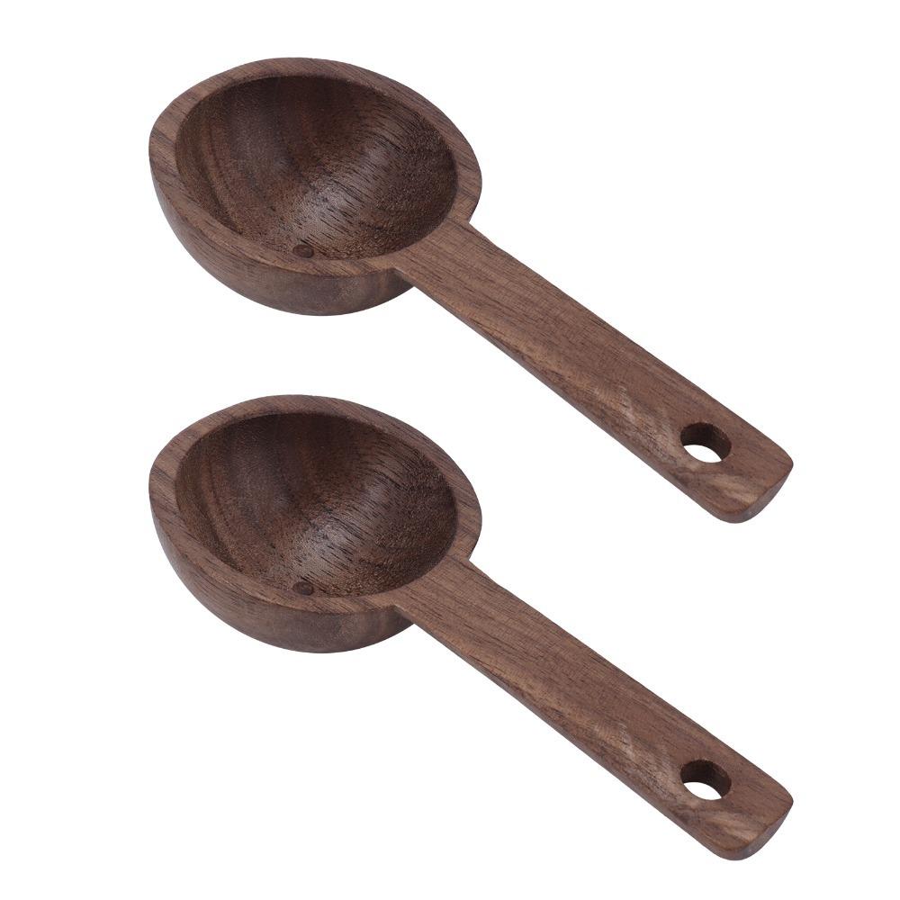 Wooden Measuring Spoon Elegant Walnut Teaspoon Coffee Accessories Wooden Spoon Coffee Brewing