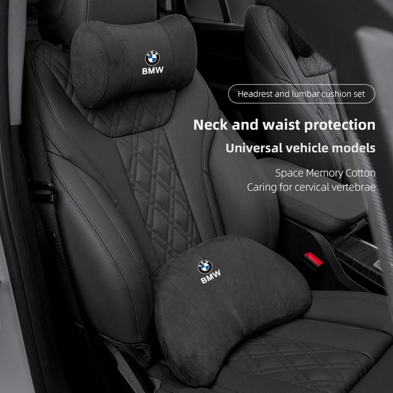 Car Suede Headrest Memory Cotton Neck Pillow For BMW F11 G26 F30 F10 E90 F20 E46 E60 E70 E39 E36 E87 X7 E92 X6 Auto Accessories rldf93