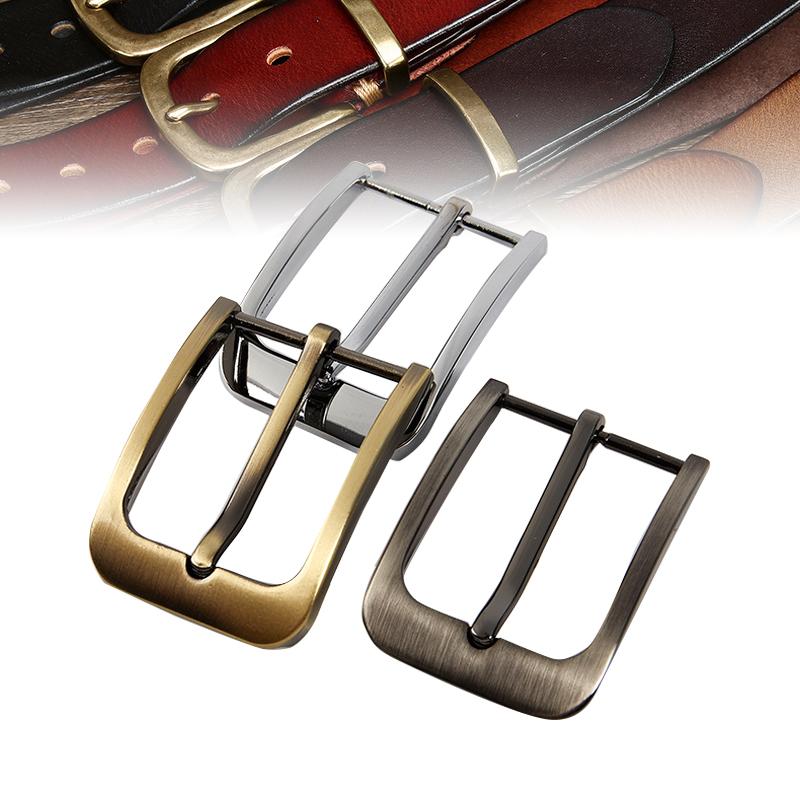 1pcs 40mm Metal Brushed Belt Buckle Men End Bar Heel Bar Single Pin Belt Half Buckle Leather Craft Belt Strapp Webbing