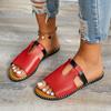 Fashion 2025 Summer Hot Sale Women's Open Toe Slippers Bordered Mixed Colors Flat with Sandals Plus Size Outdoor Daily Beach Slippers