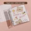 3 Inch Polaroid Photo Album Cute Bear Transparent Jewelry Small Card Collection Storage Book Mini Loose Leaf