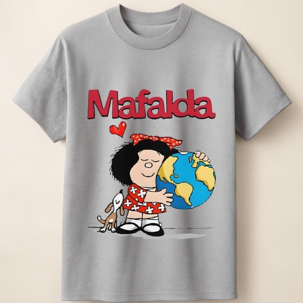 Mafalda Hug Earth Graphic From Iconic Comic Strip Fan Art Unisex T Shirt Unisex T-Shirt